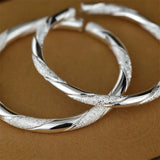S999 Solid Silver Bracelet Love Interweave Ancient French Silver Jewelry