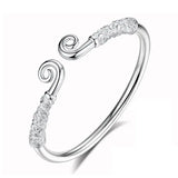 S999 Silver Couple Bracelet with Tight Band Mantra and Cudgel