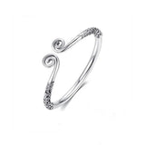 S999 Silver Couple Bracelet with Tight Band Mantra and Cudgel