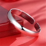 S999 Silver Charm Bracelet Waltz Water Wave Pattern Leisure Opening Bracelet