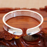 S999 Silver Bangle, Punk Style Open Ladies Bracelet