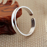 S999 Silver Bangle, Punk Style Open Ladies Bracelet