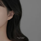 S999 Sterling Silver Heart Stud Earrings for Women