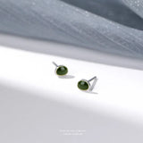 S999 Avocado Green Stud Earrings for Women