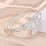 S999 Silver Dream Catcher Bangle, Women's Engagement Gift