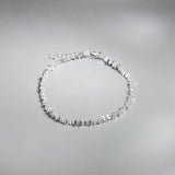 S999 Silver Crushed Stone Chain Bracelet Women