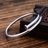 S999 Sterling Silver Bangle Punk Style Couple Accessories Gift
