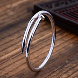 S999 Sterling Silver Bangle Punk Style Couple Accessories Gift