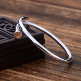 S999 Sterling Silver Punk Couple Bangle Engagement Party