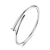 S999 Sterling Silver Punk Couple Bangle Engagement Party