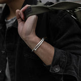 S999 Sterling Silver Punk Couple Bangle Engagement Party