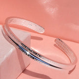 S999 Sterling Silver Ladies Bangle Open Concave Two British Jewelry