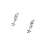 S999 Silver Zircon Water Drop Earrings for Women