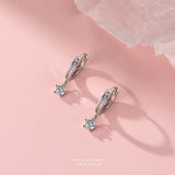 S999 Silver Zircon Water Drop Earrings for Women