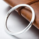 S999 Silver Couple Bangle Ancient Silver Glossy Frosted Jewelry Gift