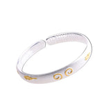 S999 Sterling Silver Men's and Women's Bangle Couple Adjustable Jewelry