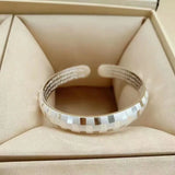 S999 Sterling Silver Ladies Bracelet, Frosted Checkered Bracelet