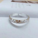 S999 Sterling Silver Ladies Bracelet, Frosted Checkered Bracelet