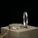 S999 Silver Ethnic Love Intertwined Bangle Gift