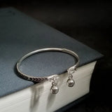 S999 Sterling Silver Bell Bracelet for Girls
