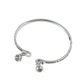 S999 Sterling Silver Bell Bracelet for Girls