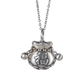 S999 Retro Distressed Matte Fu Character Lucky Bag Purse Pendant