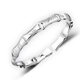S999 Silver Ancient Bamboo Open Bracelet for Bestie or Girlfriend