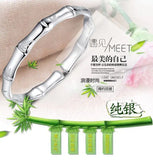 S999 Silver Ancient Bamboo Open Bracelet for Bestie or Girlfriend