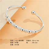 Solid Silver Women's Bracelet Adjustable Size Jewelry Gift