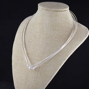 1.0mm Collar Silver Necklace 16/18" 925 Sterling Silver Jewelry