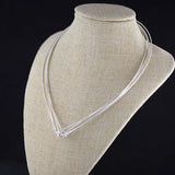 1.0mm Collar Silver Necklace 16/18" 925 Sterling Silver Jewelry