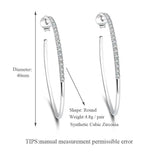 925 Silver Circle Hoop Earrings Women Jewelry Brincos