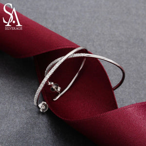 925 Silver Circle Hoop Earrings Women Jewelry Brincos