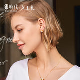 Female Sunflower Jade Earrings Hetian Jade 925 Sterling Silver