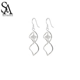 Tide Twisted Ear Rings S925 Pure Tremella Hook Earrings