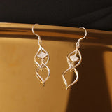 Tide Twisted Ear Rings S925 Pure Tremella Hook Earrings