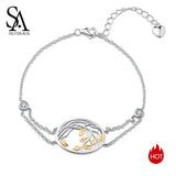 925 Silver Chain Link Bracelets for Women