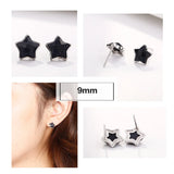 925 Silver Star Stud Earrings Vintage Jewelry Women