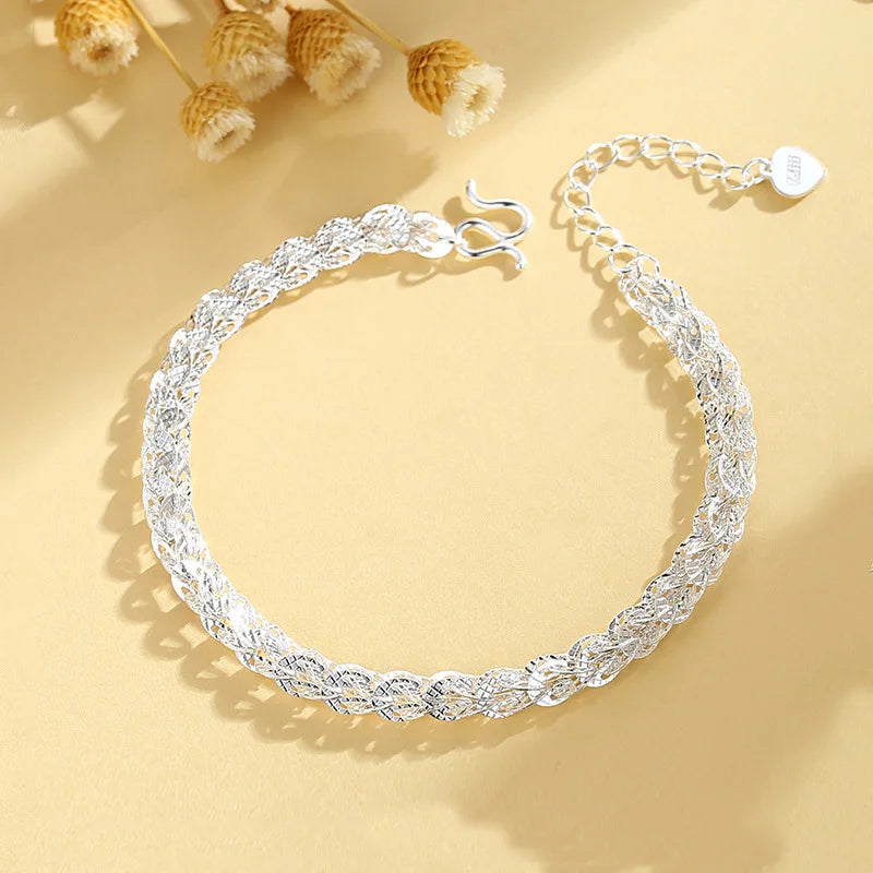 925 Silver Bracelet Female Galaxy Ins Sparkling Girls Gift