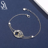 925 Silver Life Tree Chain Bracelet for Women