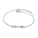 925 Silver Charm Bracelet Cupid Arrow Bangle