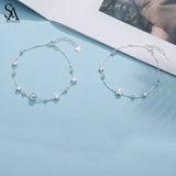 925 Silver Star Ball Chain Bracelet for Women