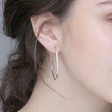 925 Silver Circle Hoop Earrings Big Women Earring
