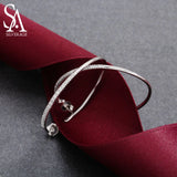 925 Silver Circle Hoop Earrings Big Women Earring