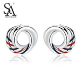 925 Silver Europa Stud Earrings Women's Fine Jewelry