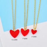 925 Sterling Silver Red Heart Choker Necklace for Women