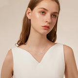 925 Silver Bow Necklace for Women