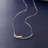 925 Silver Bow Necklace for Women