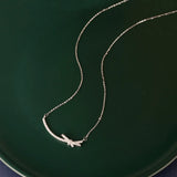 925 Silver Bow Necklace for Women