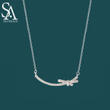 925 Silver Bow Necklace for Women